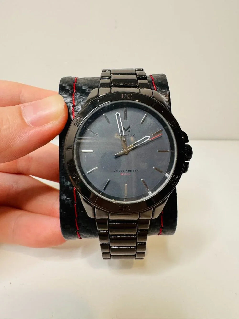 Marabello Sport MS007 Black Metal Quartz Watch 3 ATM 30 Meter Water Resistant Sm
